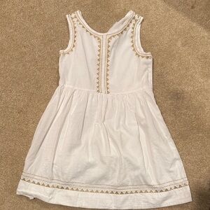 Crewcuts Elegant White and Gold Kids Dress